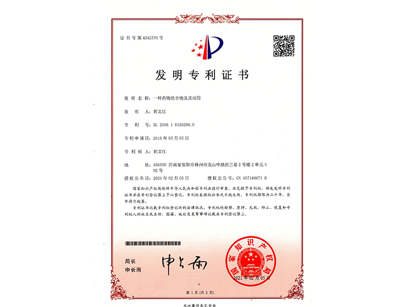 一種藥物組合物及其應用 郭文江